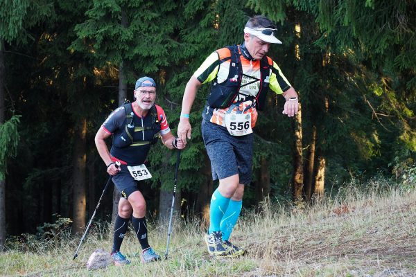 Südthüringentrail 2018 . Am Döllberg: Rolf Brokhues, Stefan Kißling