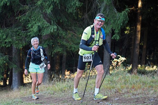 Südthüringentrail 2018 . Am Döllberg: Antje + Peter Müller