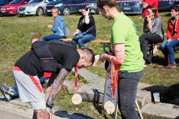 Südthüringentrail 2018 . Im Simson-Gewerbepark im Ziel: Thomas Sacher