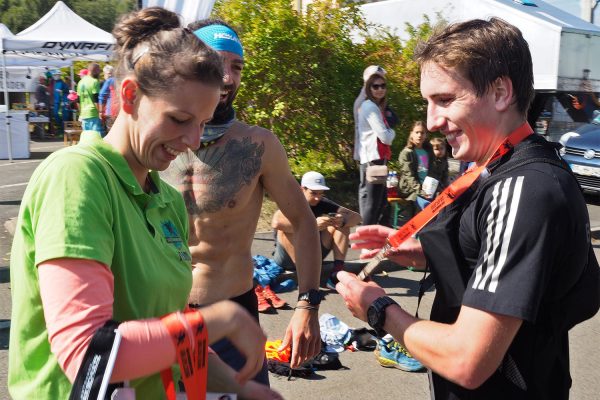 Südthüringentrail 2018 . Im Simson-Gewerbepark im Ziel: Marcus Müller