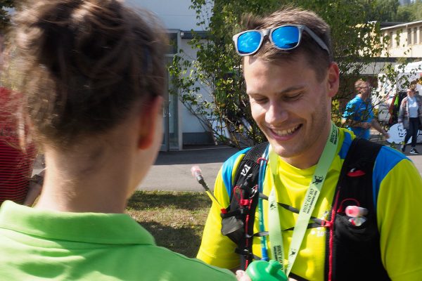 Südthüringentrail 2018 . Im Simson-Gewerbepark im Ziel: Markus Reinhardt