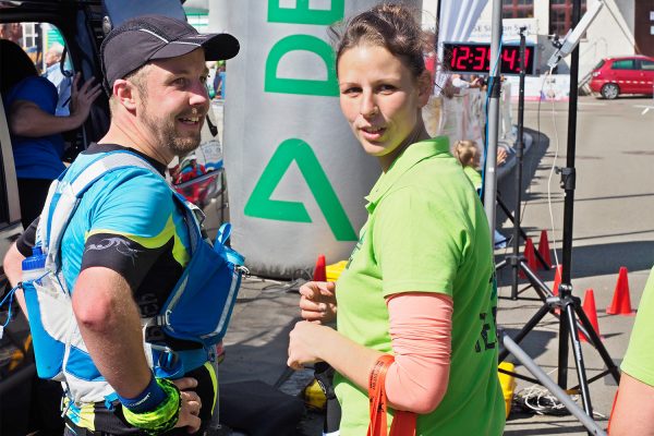 Südthüringentrail 2018 . Im Simson-Gewerbepark im Ziel: Mateusz Prokop