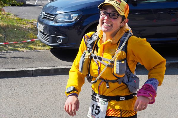 Südthüringentrail 2018 . Im Simson-Gewerbepark im Ziel: Tanya Ostapenko