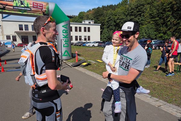 Südthüringentrail 2018 . Im Simson-Gewerbepark im Ziel: Maik Eckelmann