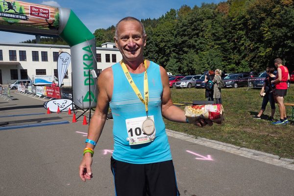 Südthüringentrail 2018 . Im Simson-Gewerbepark im Ziel: Frank Ohlhorst