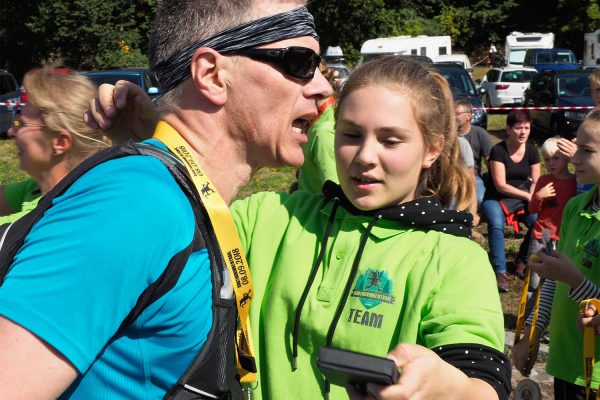 Südthüringentrail 2018 . Im Simson-Gewerbepark im Ziel: Jochen Brosig