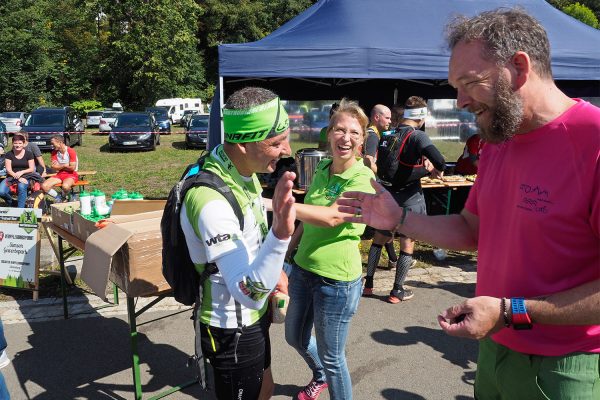 Südthüringentrail 2018 . Im Simson-Gewerbepark im Ziel: Stephan Holland