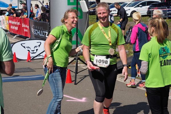 Südthüringentrail 2018 . Im Simson-Gewerbepark im Ziel: Steffen Köhler