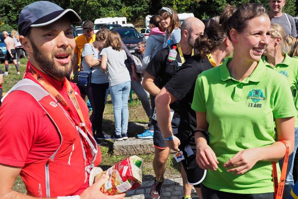 Südthüringentrail 2018 . Im Simson-Gewerbepark im Ziel: Gerhard Ruckser