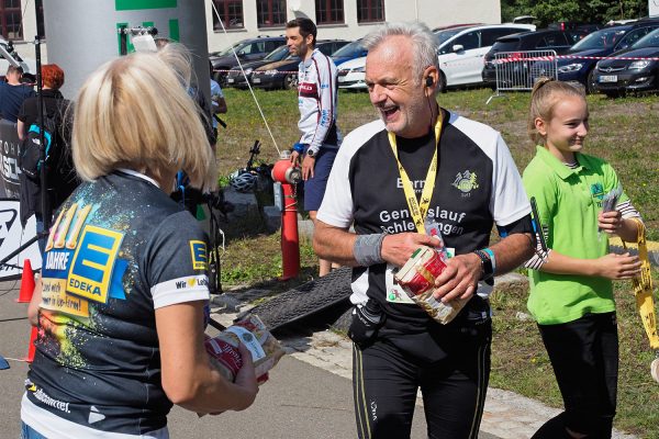 Südthüringentrail 2018 . Im Simson-Gewerbepark im Ziel: Bernd Hesse