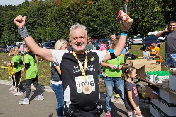 Südthüringentrail 2018 . Im Simson-Gewerbepark im Ziel: Bernd Hesse