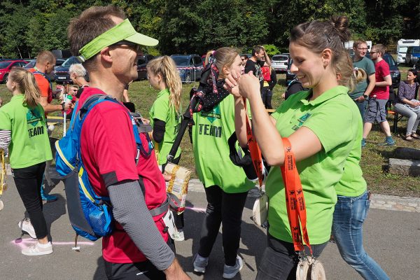 Südthüringentrail 2018 . Im Simson-Gewerbepark im Ziel: Ulf Holzapfel