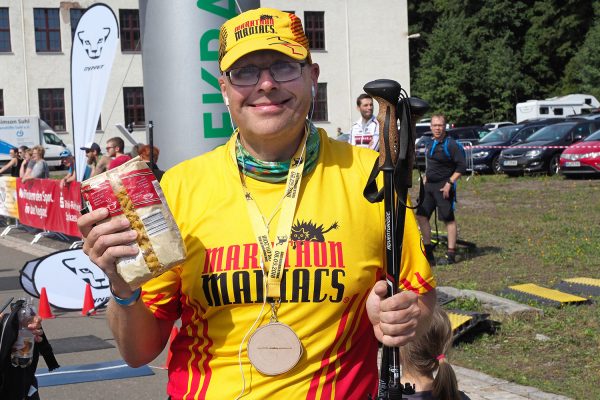 Südthüringentrail 2018 . Im Simson-Gewerbepark im Ziel: Alexander Arndt