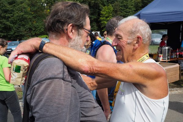 Südthüringentrail 2018 . Im Simson-Gewerbepark im Ziel: Ludwig Amarell