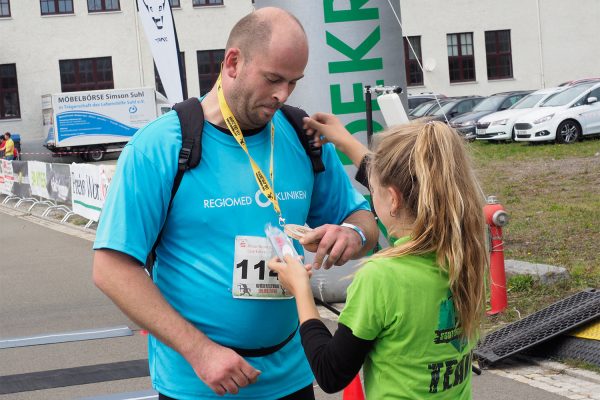 Südthüringentrail 2018 . Im Simson-Gewerbepark im Ziel: André Neumann