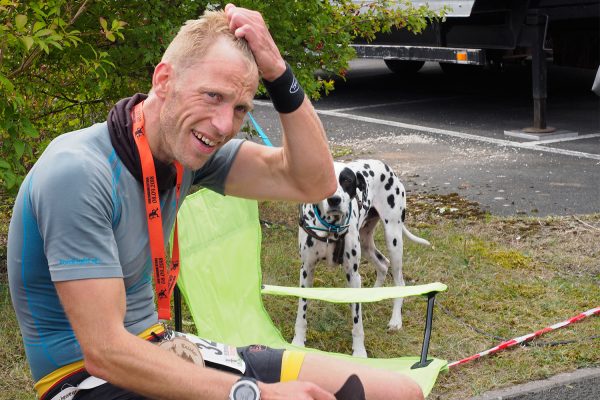 Südthüringentrail 2018 . Im Simson-Gewerbepark im Ziel: Matthias Kurz