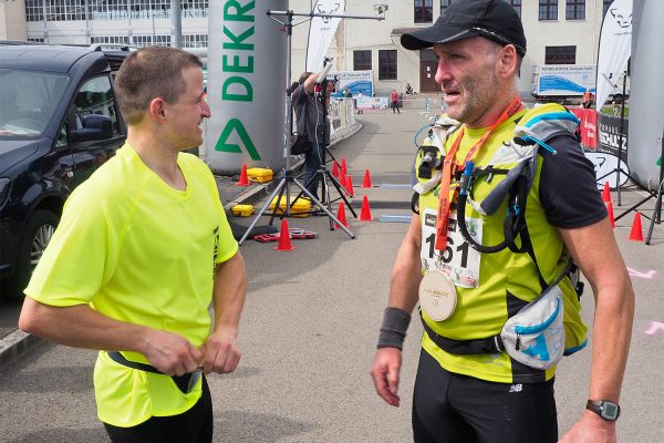 Südthüringentrail 2018 . Im Simson-Gewerbepark im Ziel: Andreas Mattha