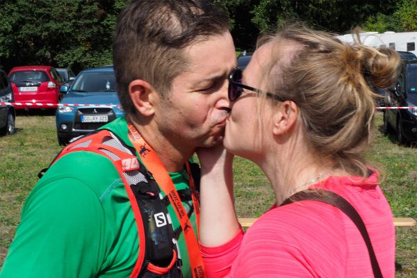 Südthüringentrail 2018 . Im Simson-Gewerbepark im Ziel: Tom Dörner