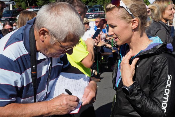 Südthüringentrail 2018 . Presse-Interview Romy Mey