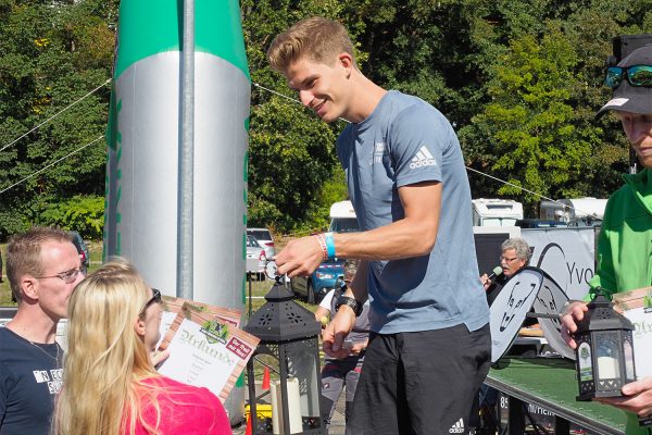 Südthüringentrail 2018 . Siegerehrung: Riesentrail m: 1. Marcel Höche