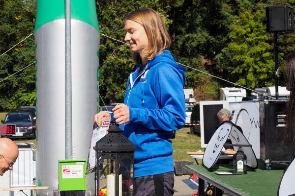 Südthüringentrail 2018 . Siegerehrung: Heldentrail w: 1. Juliane Totzke