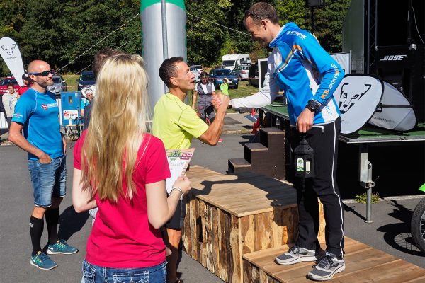 Südthüringentrail 2018 . Siegerehrung: Heldentrail m: 1. Frank Rothe, 2. Jens Sperlich, 3. Kai Malzahn