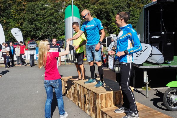 Südthüringentrail 2018 . Siegerehrung: Heldentrail m: 2. Jens Sperlich, 1. Frank Rothe, 3. Kai Malzahn