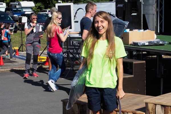 Südthüringentrail 2018 . Siegerehrung: Riesentrail Women: 2. Monika Kahl