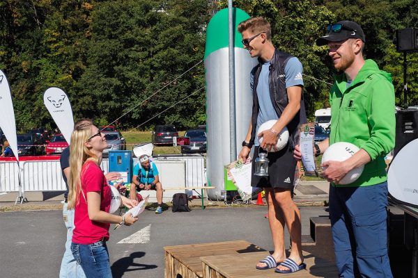 Südthüringentrail 2018 . Siegerehrung: Riesentrail Men: 1. Marcel Höche, 3. Frank Wagner