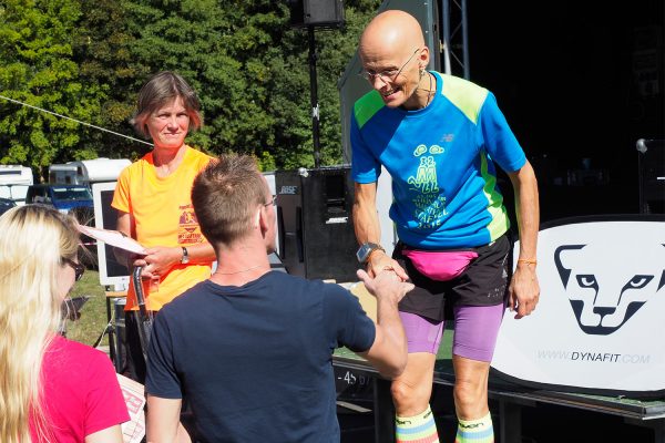 Südthüringentrail 2018 . Siegerehrung: Heldentrail Senior Master Women: 2. Heidrun Stucke, 1. Britta Hübner