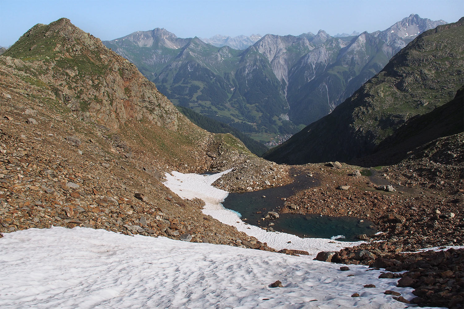 Rifflerweg an der Schmalzgrube (Blick nach Pettneu) . Verwall . Österreichische Alpen . 2013 (Foto: Andreas Kuhrt)