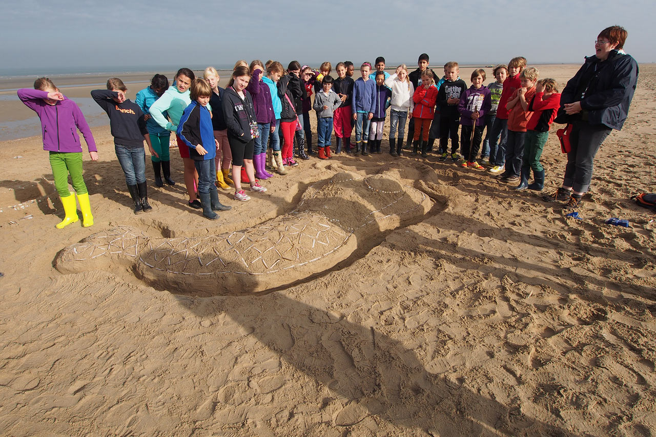Sandburgen-Wettbewerb am Strand von Ster der Zee . Koksijde . Fotoclubtour Flandern 2013 (Foto: Andreas Kuhrt)