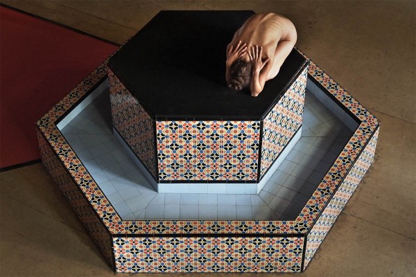 Faltung (Nadine) . Orientalische Sauna . Stadtbad Leipzig . 2015 (Foto: Andreas Kuhrt)