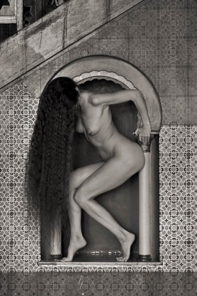 Rapunzel (Nadine) . Orientalische Sauna . Stadtbad Leipzig . 2015 (Foto: Andreas Kuhrt)