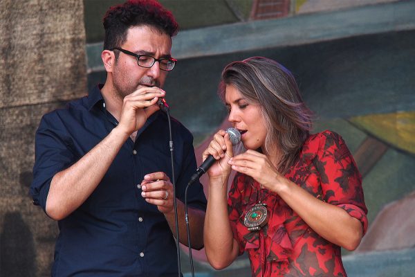 Rabih Lahoud (Libanon) + Yael Deckelbaum (Israel) . Masaa (Berlin) . TFF . Rudolstadt . 2015 (Foto: Andreas Kuhrt)