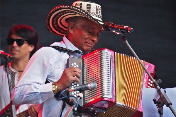 Carmelo Torres (Akkordeon, Gesang) y su cumbia sabanera (Kolumbien) . Rudolstadt Festival . 2016 (Foto: Andreas Kuhrt)