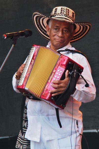 Carmelo Torres (Akkordeon, Gesang) y su cumbia sabanera (Kolumbien) . Rudolstadt Festival . 2016 (Foto: Andreas Kuhrt)