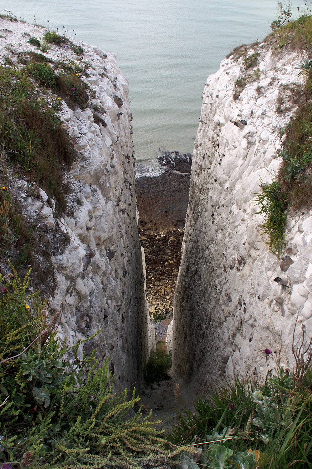 Erosion an der Dover Kreideküste . England (Foto: Andreas Kuhrt 2016)