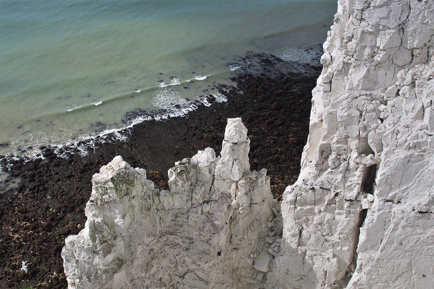Erosion an der Dover Kreideküste . England (Foto: Andreas Kuhrt 2016)