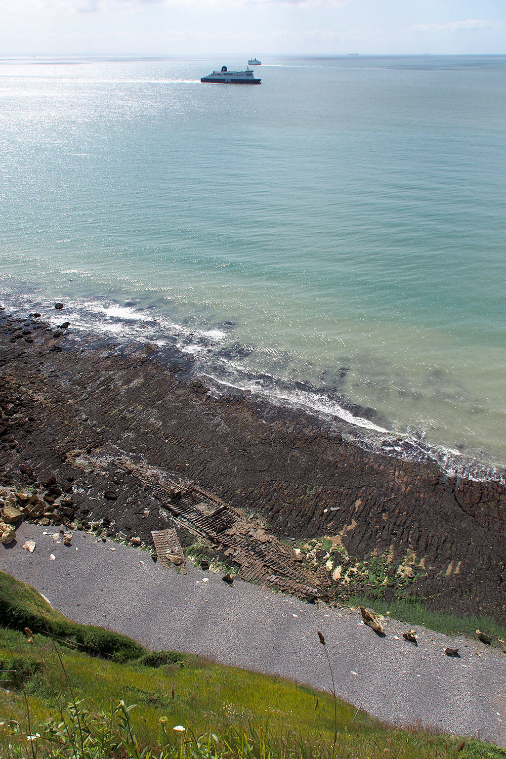 Schiffswrack der "Falcon" bei Langdon Hole . Dover Kreideküste . England (Foto: Andreas Kuhrt 2016)