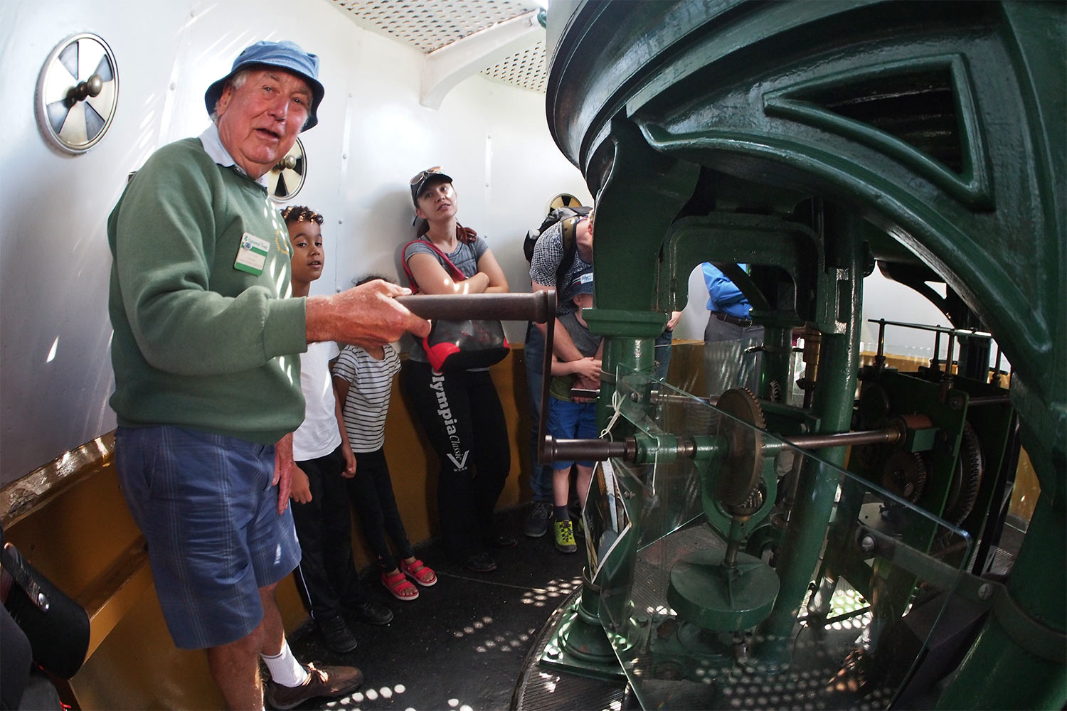 Museumsführer am South Foreland Lighthouse . Dover Kreideküste . England (Foto: Andreas Kuhrt 2016)