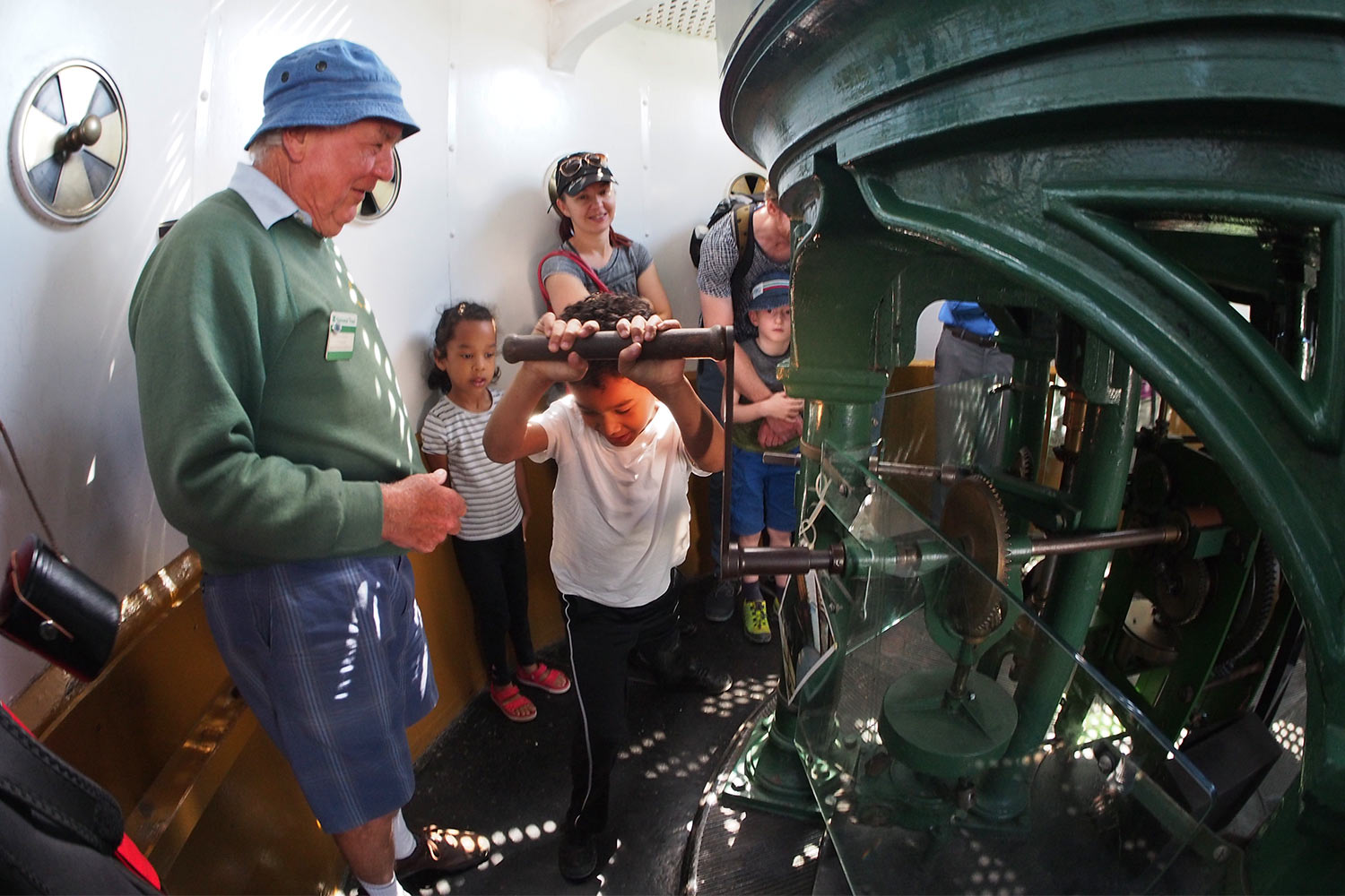 Museumsführer am South Foreland Lighthouse . Dover Kreideküste . England (Foto: Andreas Kuhrt 2016)