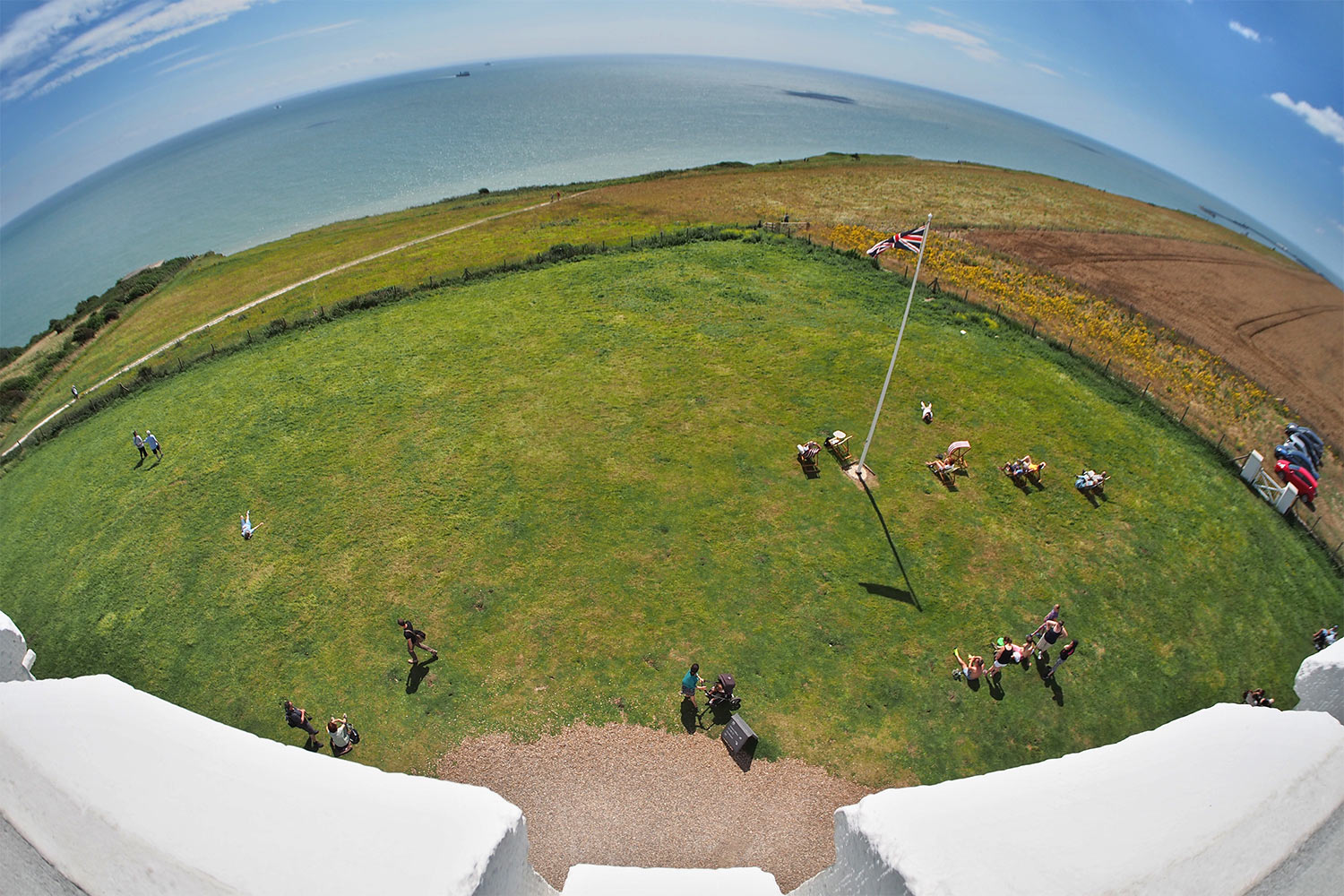 Aussicht vom South Foreland Lighthouse . Dover Kreideküste . England (Foto: Andreas Kuhrt 2016)