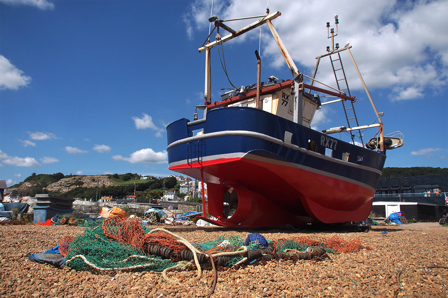 Am Fischereistrand . Hastings . England (Foto: Andreas Kuhrt 2016)