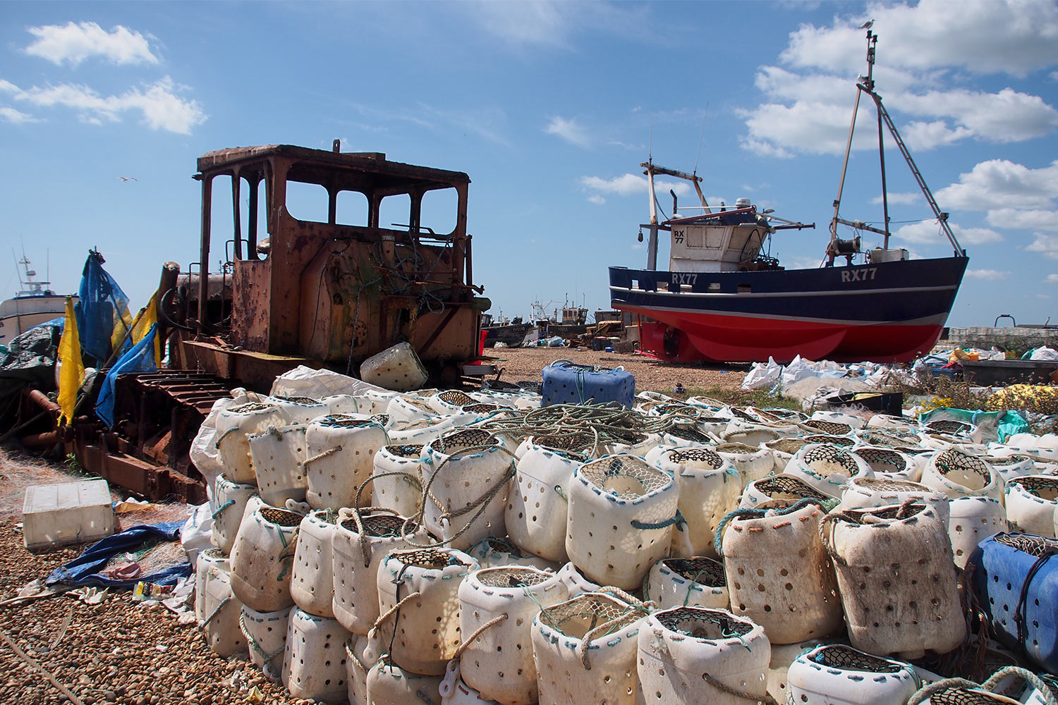 Am Fischereistrand . Hastings . England (Foto: Andreas Kuhrt 2016)