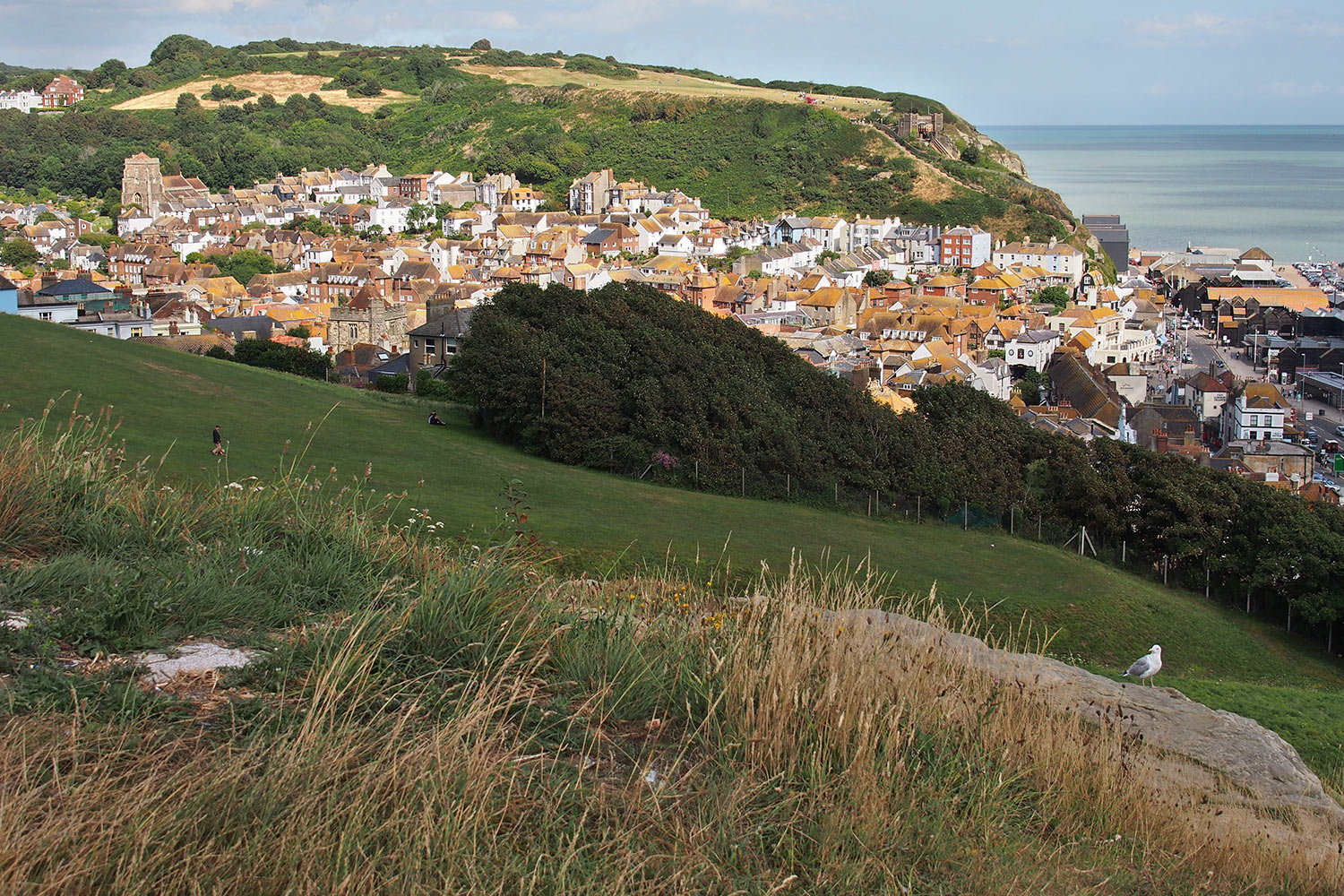 Hastings . Blick vom West Hill auf die Altstadt . England (Foto: Andreas Kuhrt 2016)