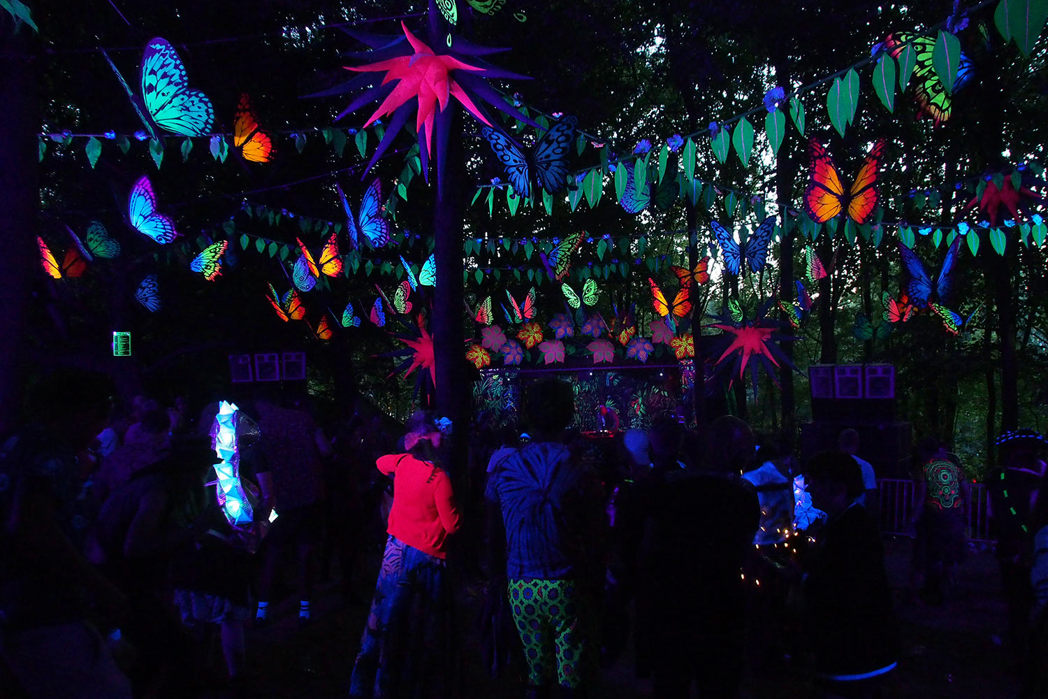 P0054940-2016-08-12-suedengland-boomtown-psy-forest Psy Forest . Boomtown Fair . bei Winchester . Sussex . Südengland (Foto: Andreas Kuhrt)