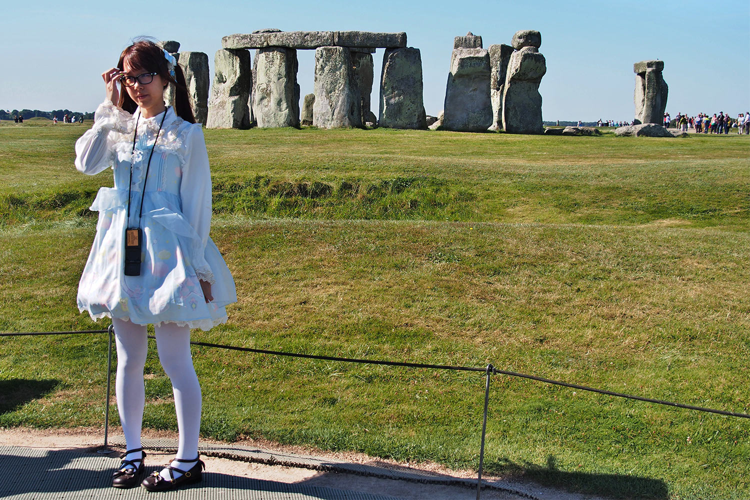 Fotoshooting vor Stonehenge . bei Amesbury . Wiltshire . Südengland (Foto: Andreas Kuhrt)