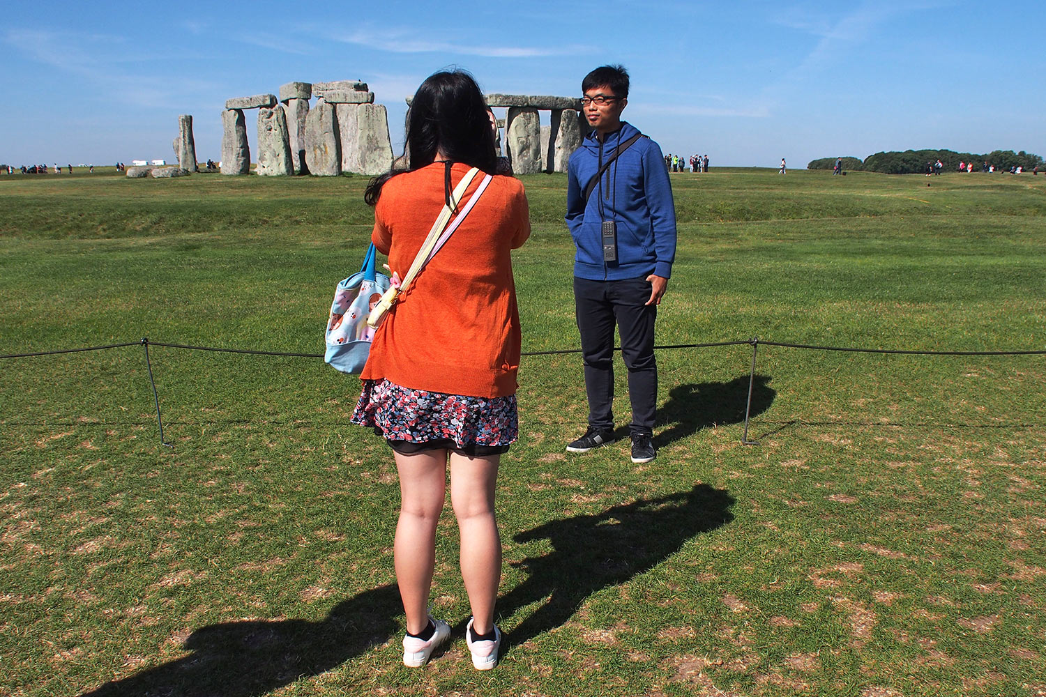 Fotoshooting vor Stonehenge . bei Amesbury . Wiltshire . Südengland (Foto: Andreas Kuhrt)