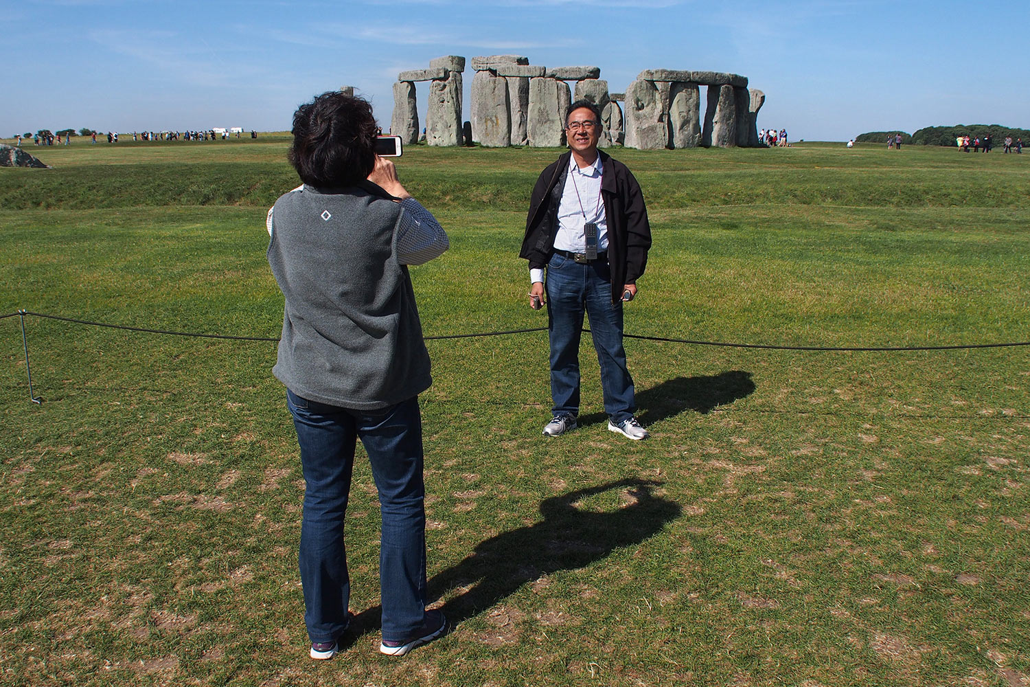 Fotoshooting vor Stonehenge . bei Amesbury . Wiltshire . Südengland (Foto: Andreas Kuhrt)